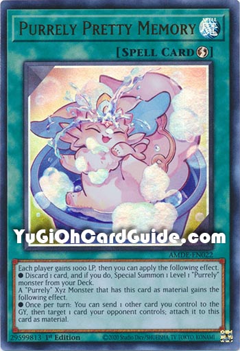 Yu-Gi-Oh Card: Purrely Pretty Memory