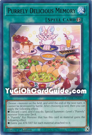 Yu-Gi-Oh Card: Purrely Delicious Memory