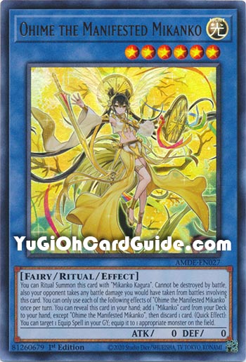 Yu-Gi-Oh Card: Ohime the Manifested Mikanko