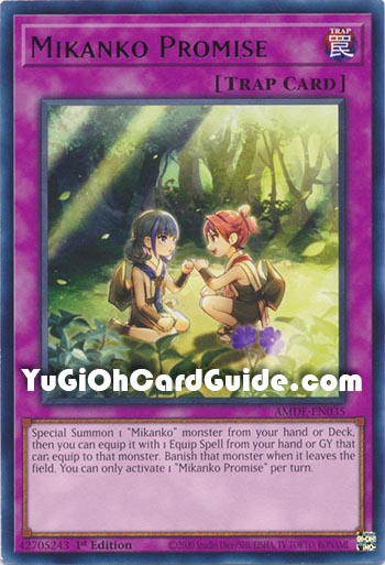 Yu-Gi-Oh Card: Mikanko Promise