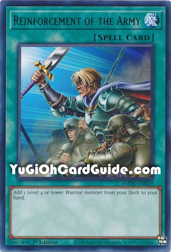 Yu-Gi-Oh Card: Reinforcement of the Army