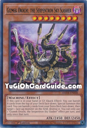 Yu-Gi-Oh Card: Gizmek Orochi, the Serpentron Sky Slasher