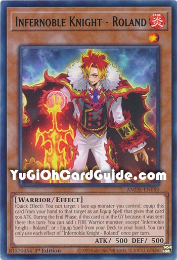 Yu-Gi-Oh Card: Infernoble Knight - Roland