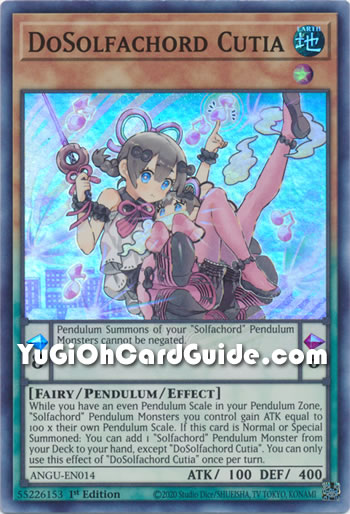 Yu-Gi-Oh Card: DoSolfachord Cutia