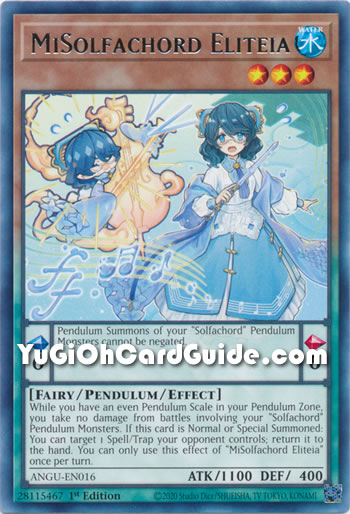 Yu-Gi-Oh Card: MiSolfachord Eliteia