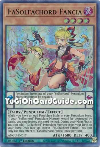 Yu-Gi-Oh Card: FaSolfachord Fancia