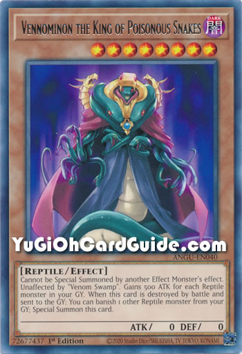 Yu-Gi-Oh Card: Vennominon the King of Poisonous Snakes