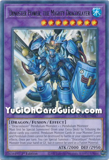 Yu-Gi-Oh Card: Dinoster Power, the Mighty Dracoslayer