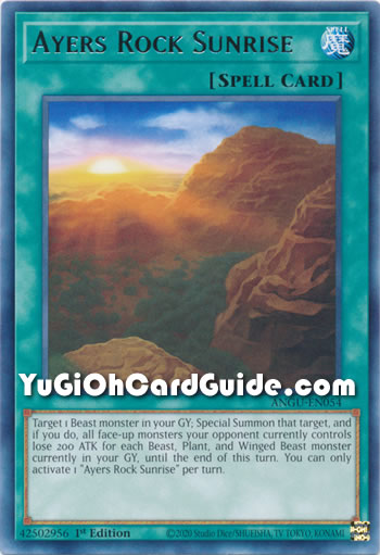 Yu-Gi-Oh Card: Ayers Rock Sunrise