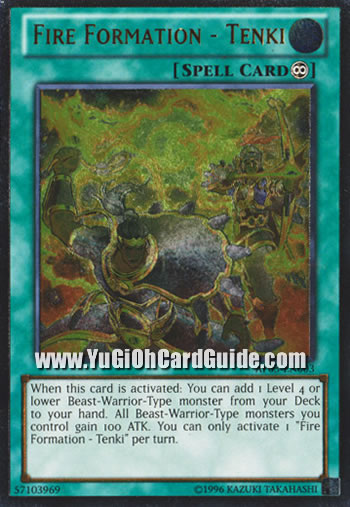 Yu-Gi-Oh Card: Fire Formation - Tenki