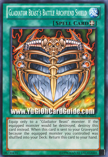 Yu-Gi-Oh Card: Gladiator Beast's Battle Archfiend Shield