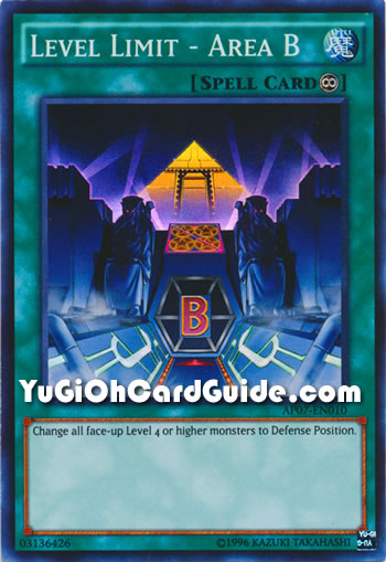 Yu-Gi-Oh Card: Level Limit - Area B