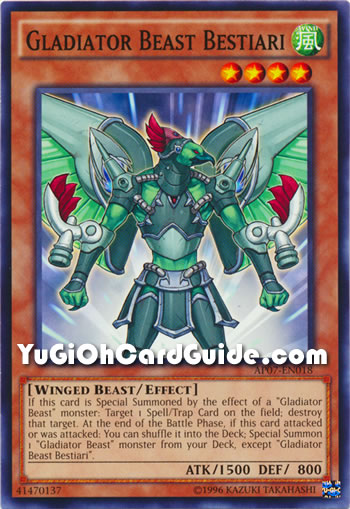 Yu-Gi-Oh Card: Gladiator Beast Bestiari