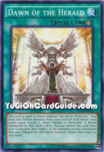 Yu-Gi-Oh Card: Dawn of the Herald