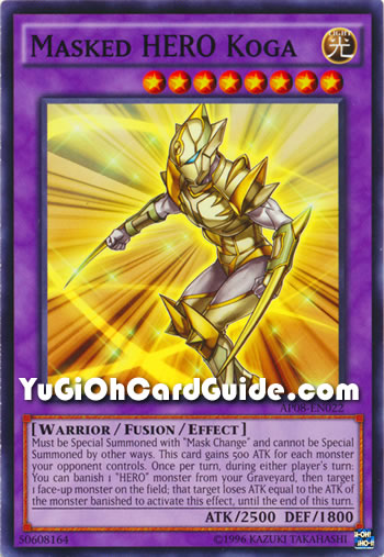 Yu-Gi-Oh Card: Masked HERO Koga