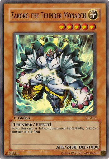 Yu-Gi-Oh Card: Zaborg the Thunder Monarch