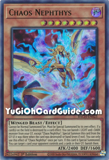 Yu-Gi-Oh Card: Chaos Nephthys