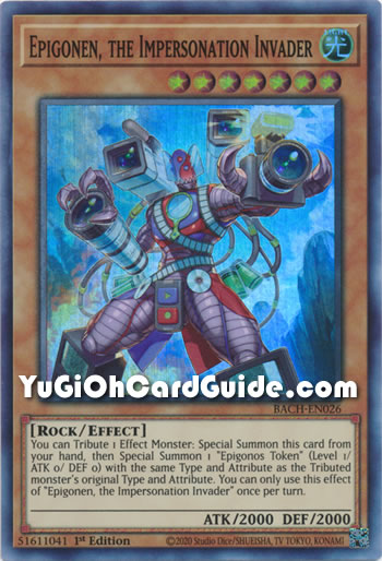 Yu-Gi-Oh Card: Epigonen, the Impersonation Invader