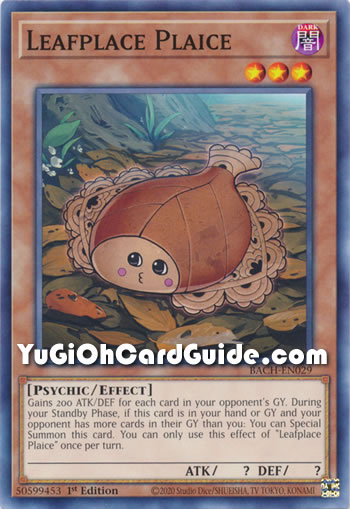 Yu-Gi-Oh Card: Leafplace Plaice