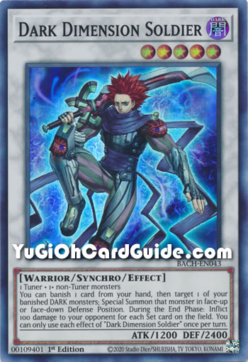 Yu-Gi-Oh Card: Dark Dimension Soldier
