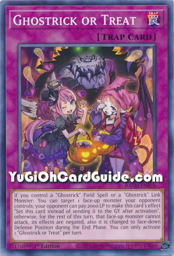 Yu-Gi-Oh Card: Ghostrick or Treat
