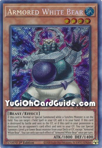 Yu-Gi-Oh Card: Armored White Bear