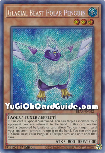 Yu-Gi-Oh Card: Glacial Beast Polar Penguin
