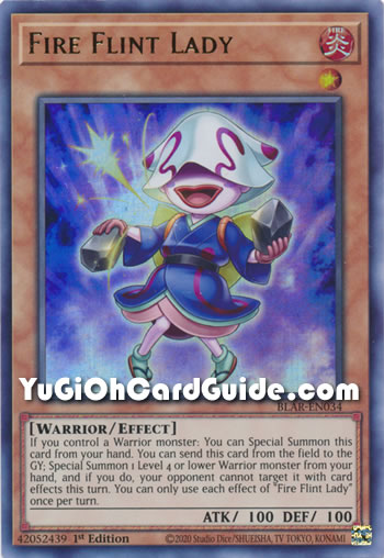 Yu-Gi-Oh Card: Fire Flint Lady