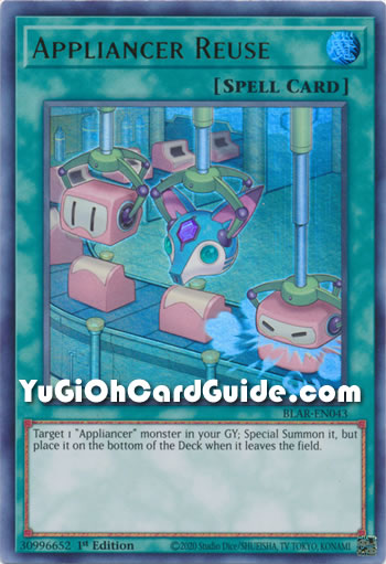 Yu-Gi-Oh Card: Appliancer Reuse