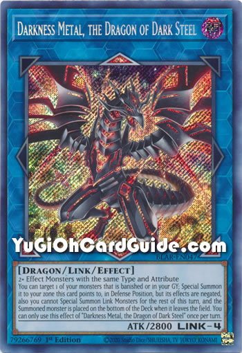 Yu-Gi-Oh Card: Darkness Metal, the Dragon of Dark Steel