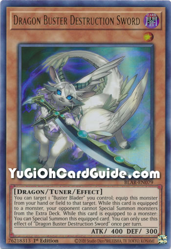Yu-Gi-Oh Card: Dragon Buster Destruction Sword