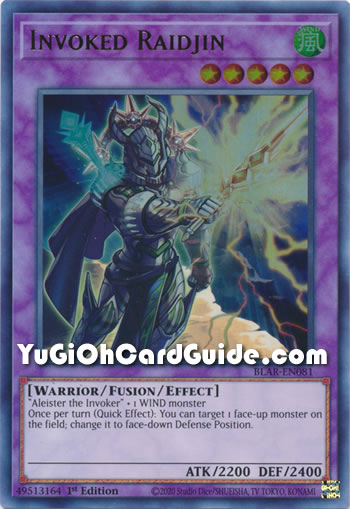Yu-Gi-Oh Card: Invoked Raidjin