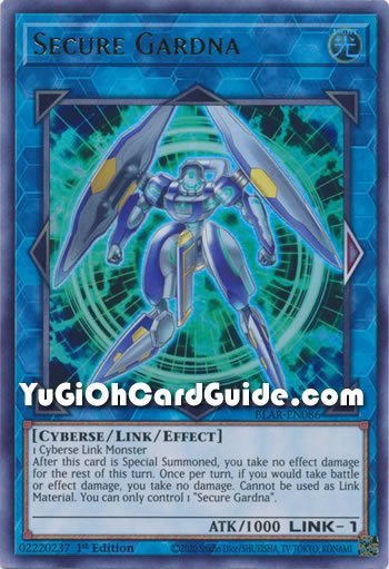 Yu-Gi-Oh Card: Secure Gardna