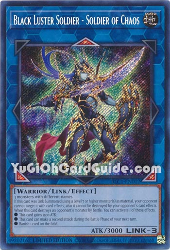 Yu-Gi-Oh Card: Black Luster Soldier - Soldier of Chaos