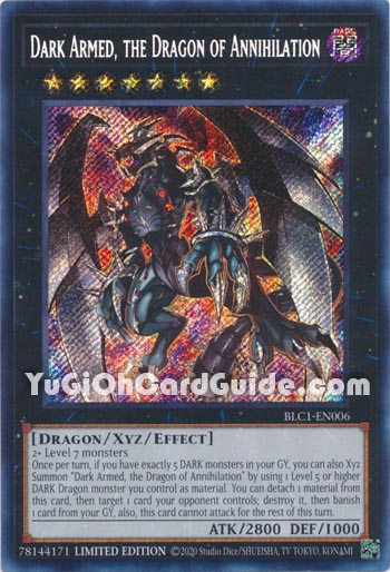 Yu-Gi-Oh Card: Dark Armed, the Dragon of Annihilation