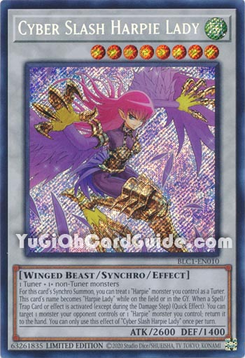 Yu-Gi-Oh Card: Cyber Slash Harpie Lady