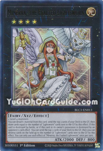 Yu-Gi-Oh Card: Minerva, the Exalted Lightsworn