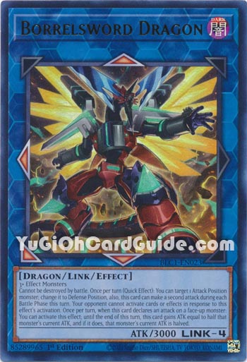 Yu-Gi-Oh Card: Borrelsword Dragon