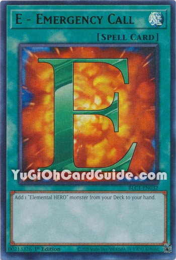 Yu-Gi-Oh Card: E - Emergency Call