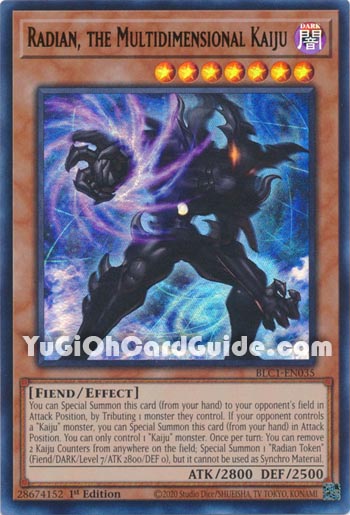 Yu-Gi-Oh Card: Radian, the Multidimensional Kaiju