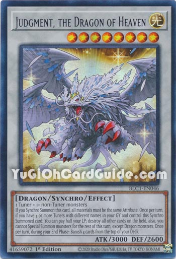 Yu-Gi-Oh Card: Judgment, the Dragon of Heaven