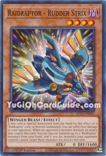 Yu-Gi-Oh Card: Raidraptor - Rudder Strix