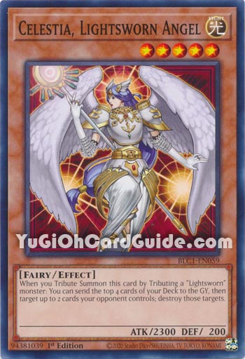 Yu-Gi-Oh Card: Celestia, Lightsworn Angel