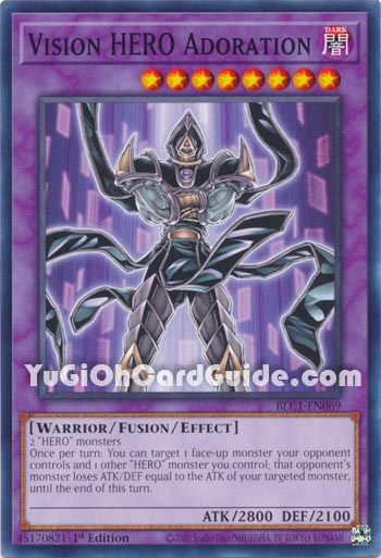 Yu-Gi-Oh Card: Vision HERO Adoration