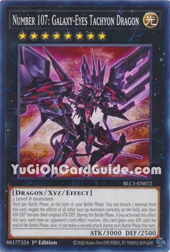 Yu-Gi-Oh Card: Number 107: Galaxy-Eyes Tachyon Dragon