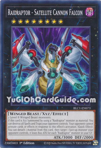 Yu-Gi-Oh Card: Raidraptor - Satellite Cannon Falcon