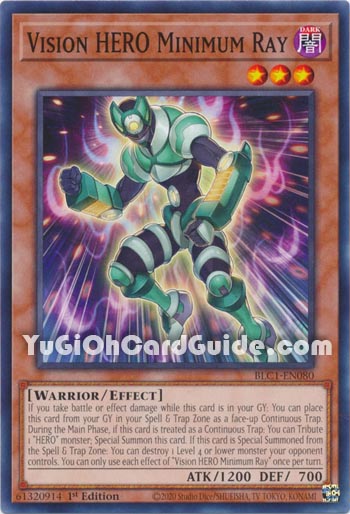 Yu-Gi-Oh Card: Vision HERO Minimum Ray