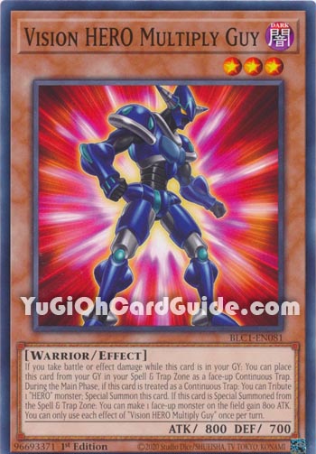 Yu-Gi-Oh Card: Vision HERO Multiply Guy