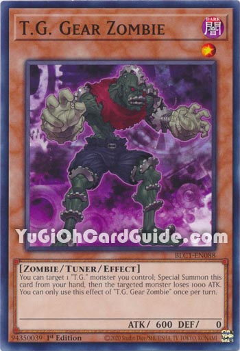 Yu-Gi-Oh Card: T.G. Gear Zombie