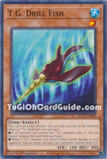 Yu-Gi-Oh Card: T.G. Drill Fish